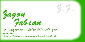 zagon fabian business card